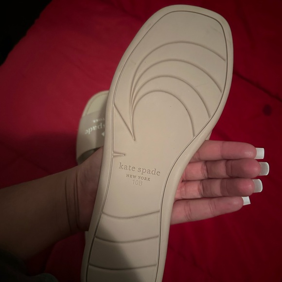 Kate Spade Peyton Slide Sandals Warm Beige - Picture 4 of 5